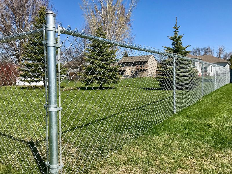 250 ft Commercial Galvanized Chain Link Fence Kit – 8 ft High with Barbed Wire & Gates (CAEL-F250)
